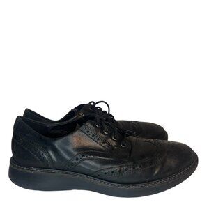 ECCO Hybrid Wingtip Oxford Leather Dress Sneaker EU 41 US 7 Black Casual Shoe